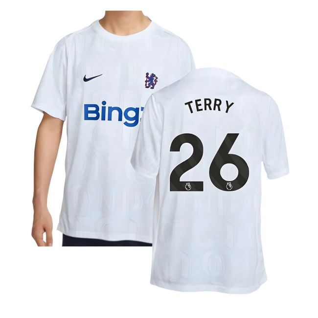 2025-2026 Chelsea Academy Pro Pre-Match Football Top (White) (Terry 26)