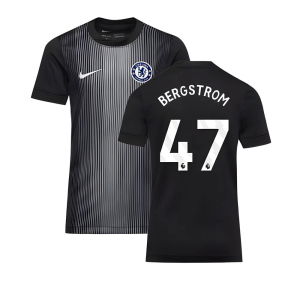 2025-2026 Chelsea Home Goalkeeper Shirt (Black) - Kids (Bergstrom 47)