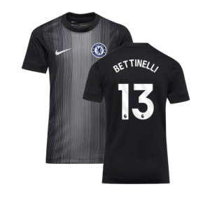 2025-2026 Chelsea Home Goalkeeper Shirt (Black) - Kids (Bettinelli 13)
