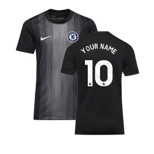 2025-2026 Chelsea Home Goalkeeper Shirt (Black) - Kids (Your Name)