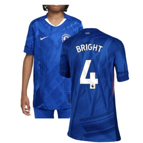 2025-2026 Chelsea Home Shirt (Kids) (Bright 4)