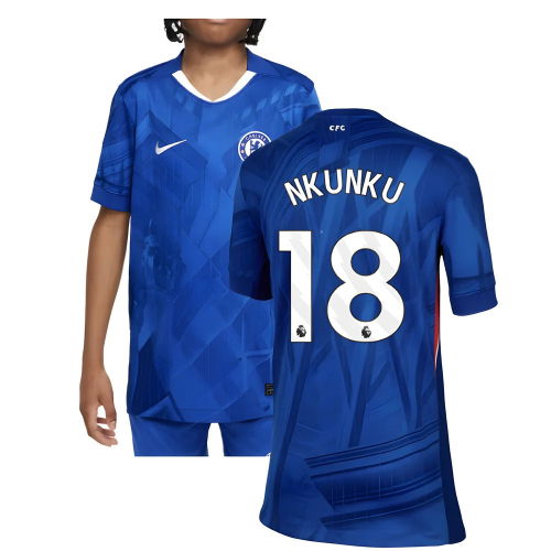 2025-2026 Chelsea Home Shirt (Kids) (Nkunku 18)