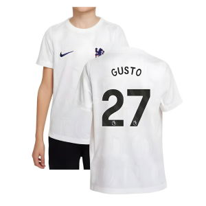 2025-2026 Chelsea Pre-Match Shirt (White) - Kids (Gusto 27)
