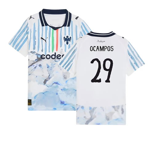 2025-2026 KIDSUPER x CF Monterrey CWC Shirt (White) - Kids (Ocampos 29)