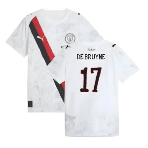 2025-2026 KIDSUPER x Manchester City CWC Away Shirt (White) - Kids (De Bruyne 17)