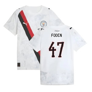 2025-2026 KIDSUPER x Manchester City CWC Away Shirt (White) - Kids (Foden 47)