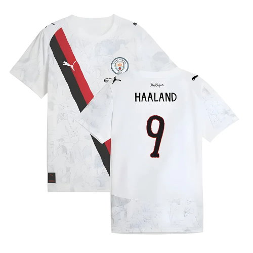 2025-2026 KIDSUPER x Manchester City CWC Away Shirt (White) - Kids (Haaland 9)