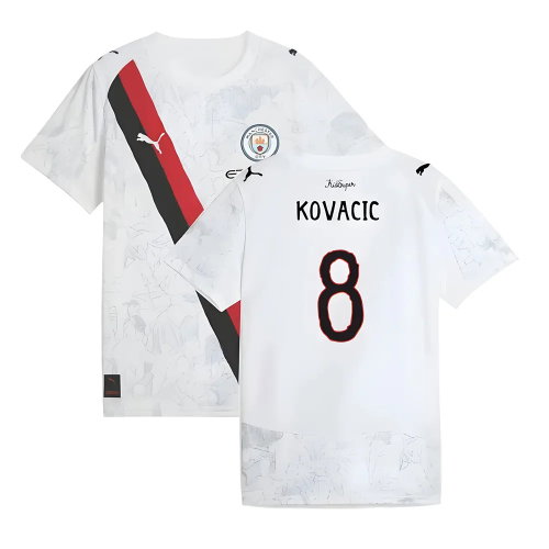 2025-2026 KIDSUPER x Manchester City CWC Away Shirt (White) - Kids (Kovacic 8)