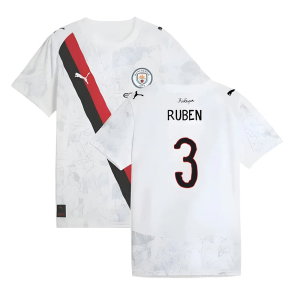 2025-2026 KIDSUPER x Manchester City CWC Away Shirt (White) - Kids (Ruben 3)