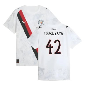 2025-2026 KIDSUPER x Manchester City CWC Away Shirt (White) - Kids (Toure Yaya 42)