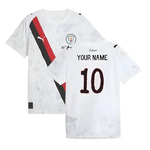 2025-2026 KIDSUPER x Manchester City CWC Away Shirt (White) - Kids (Your Name)