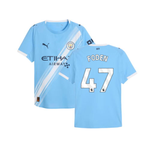 2025-2026 Man City Authentic Home Shirt (Foden 47)
