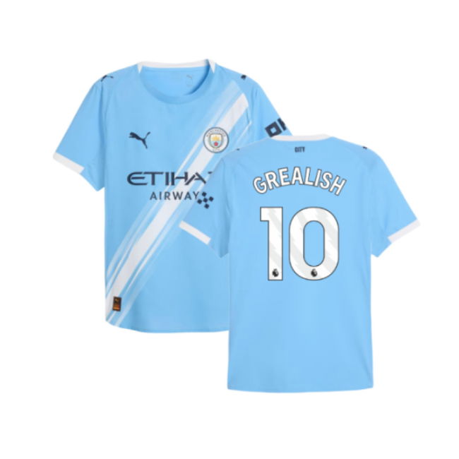 2025-2026 Man City Authentic Home Shirt (Grealish 10)