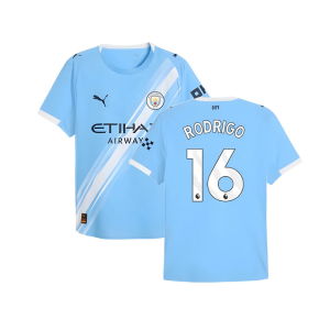 2025-2026 Man City Authentic Home Shirt (Rodrigo 16)