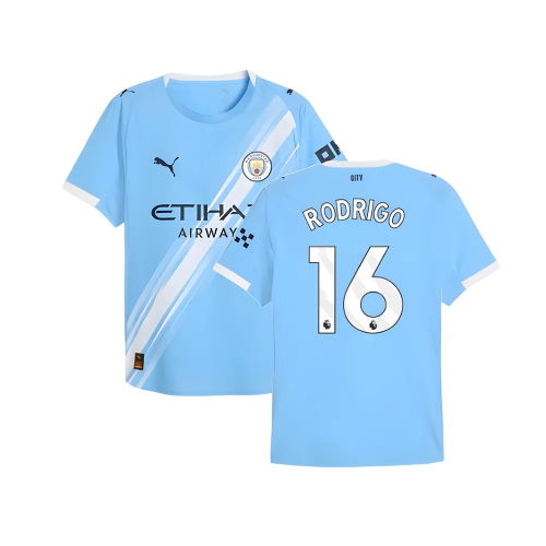 2025-2026 Man City Authentic Home Shirt (Rodrigo 16)