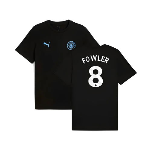 2025-2026 Man City FtblESS Tee (Black) (Fowler 8)
