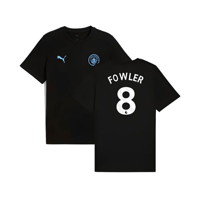 2025-2026 Man City FtblESS Tee (Black) (Fowler 8)