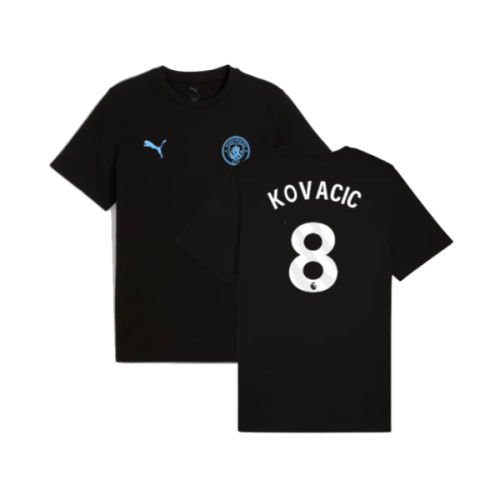 2025-2026 Man City FtblESS Tee (Black) (Kovacic 8)