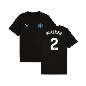 2025-2026 Man City FtblESS Tee (Black) (Walker 2)