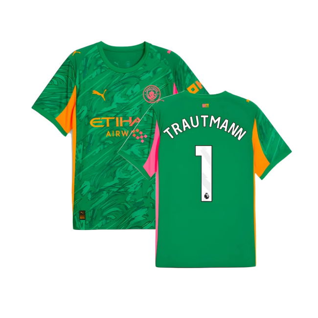 2025-2026 Man City Goalkeeper Away Shirt (Green) (Trautmann 1)