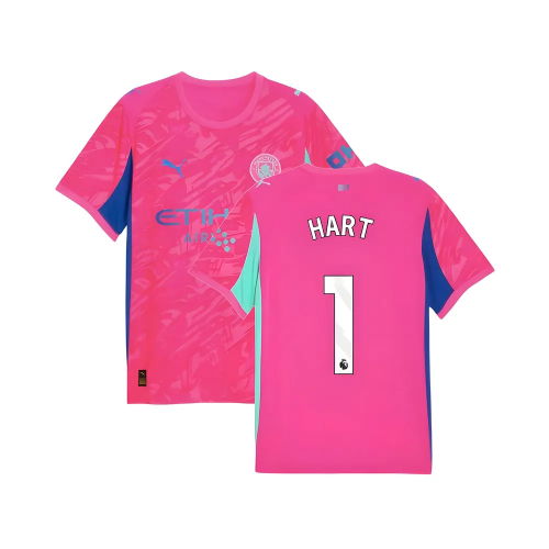 2025-2026 Man City Goalkeeper Home Shirt (Pink) (Hart 1)