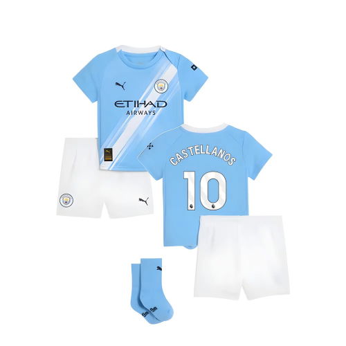 2025-2026 Man City Home Baby Kit (Castellanos 10)
