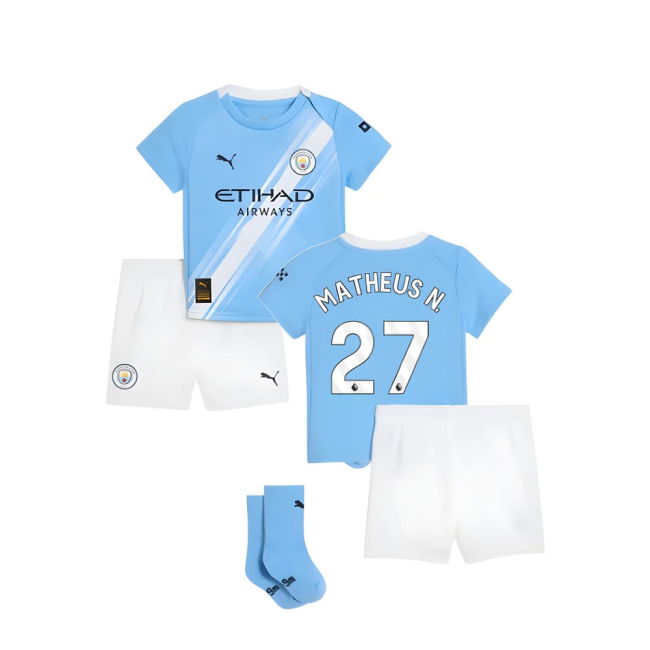 2025-2026 Man City Home Baby Kit (Matheus N. 27)