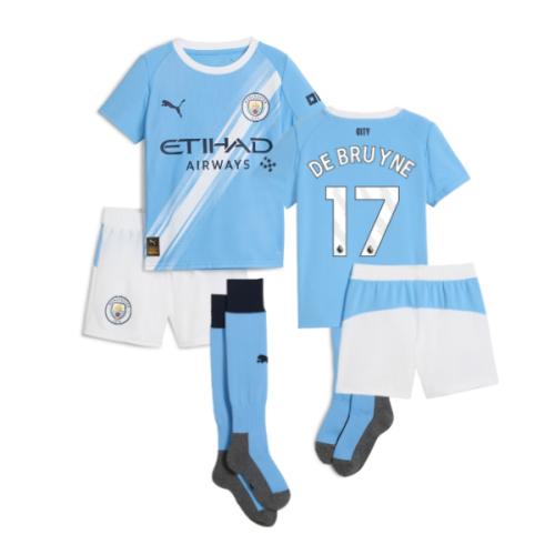 2025-2026 Man City Home Mini Kit (De Bruyne 17)