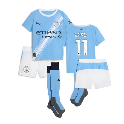 2025-2026 Man City Home Mini Kit (Doku 11)  2025-2026 Man City Home Mini Kit (Doku 11)