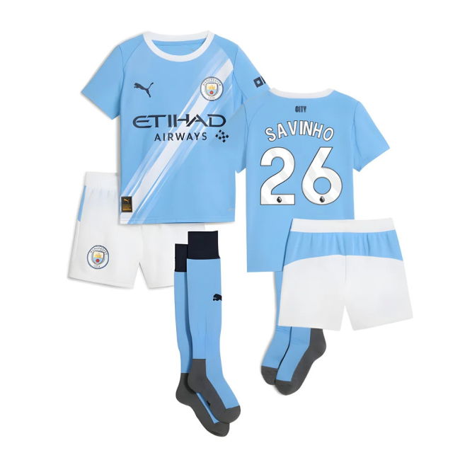 2025-2026 Man City Home Mini Kit (Savinho 26)