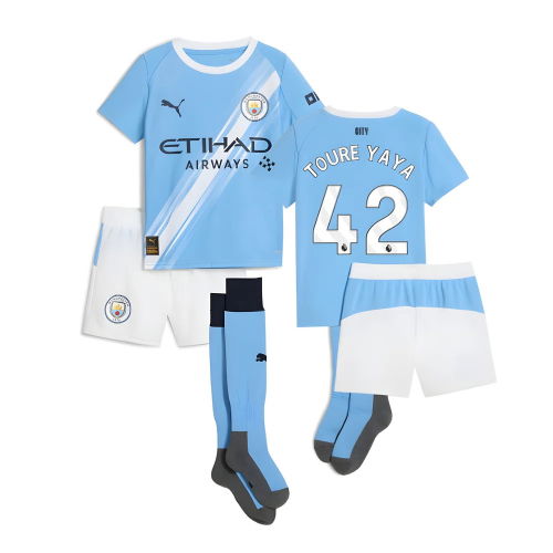 2025-2026 Man City Home Mini Kit (Toure Yaya 42)