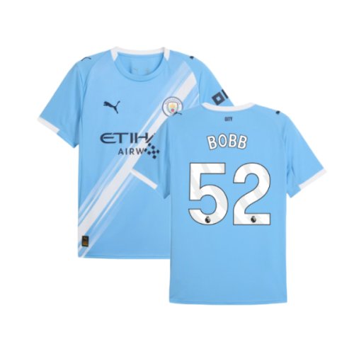 2025-2026 Man City Home Shirt (Bobb 52)