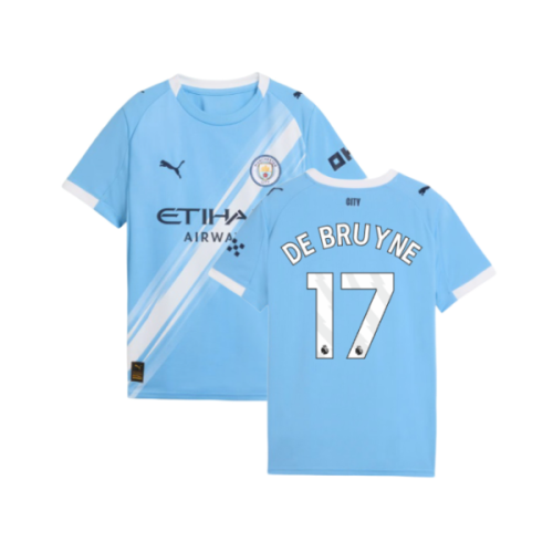 2025-2026 Man City Home Shirt (Kids) (De Bruyne 17)