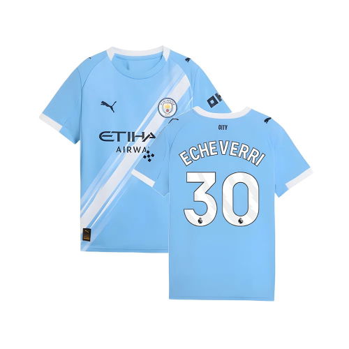 2025-2026 Man City Home Shirt (Kids) (Echeverri 30)