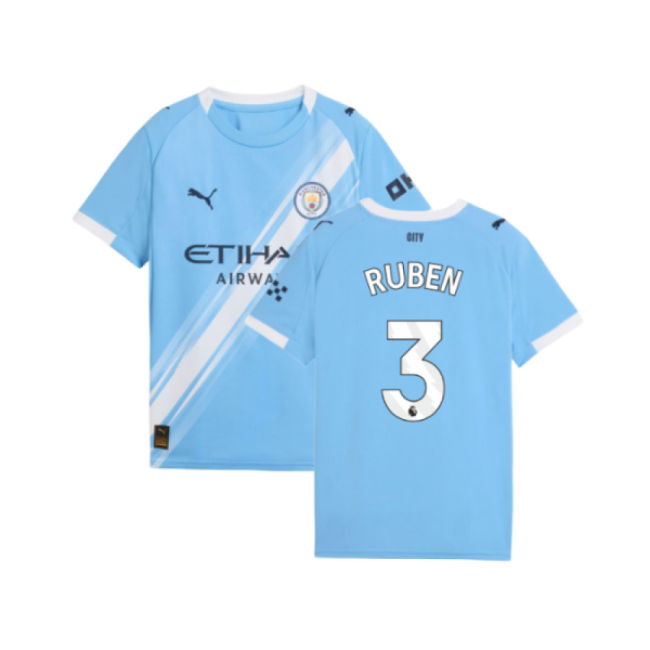 2025-2026 Man City Home Shirt (Kids) (Ruben 3)