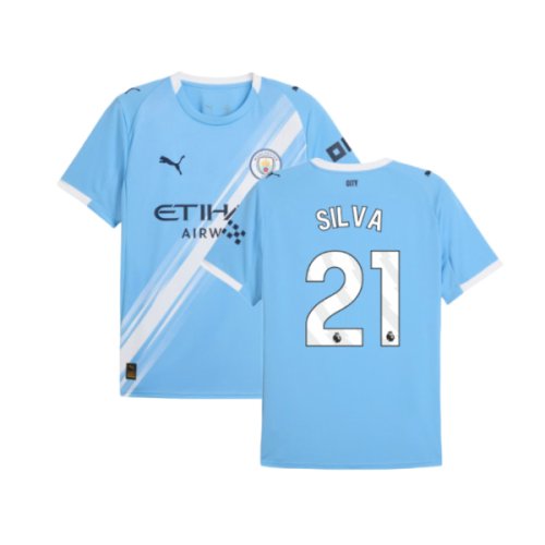 2025-2026 Man City Home Shirt (Silva 21)