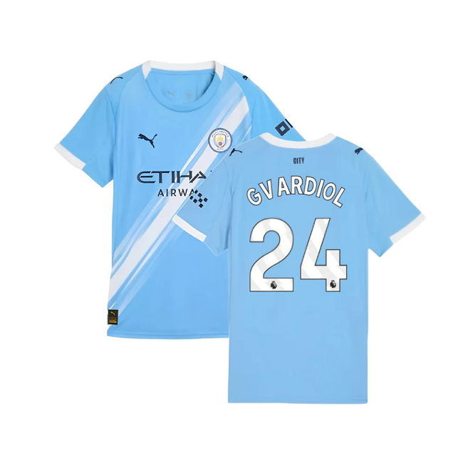 2025-2026 Man City Home Shirt (Womens) (Gvardiol 24)