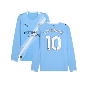 2025-2026 Man City Long Sleeve Home Shirt