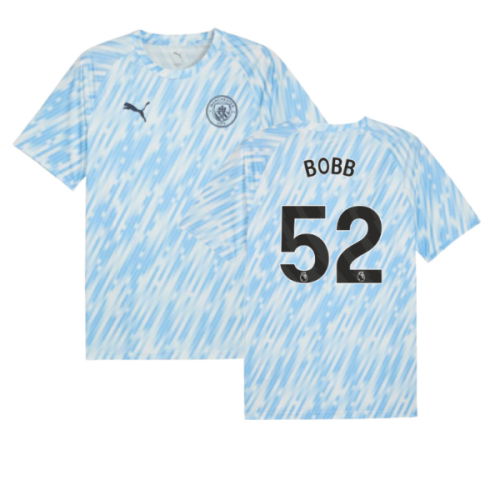 2025-2026 Man City Warm Up Jersey (Silver Sky) (Bobb 52)  2025-2026 Man City Warm Up Jersey (Silver Sky) (Bobb 52)