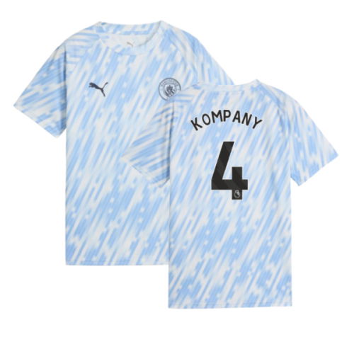 2025-2026 Man City Warm Up Jersey (Silver Sky) - Kids (Kompany 4)