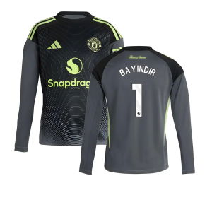 2025-2026 Man Utd Home Goalkeeper Shirt (Grey) - Kids (Bayindir 1)