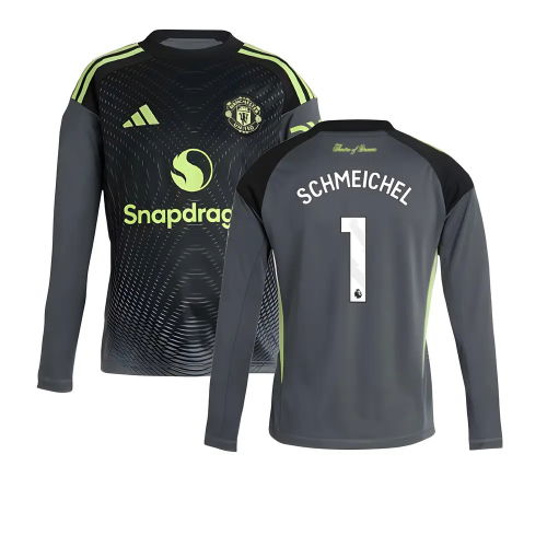 2025-2026 Man Utd Home Goalkeeper Shirt (Grey) - Kids (Schmeichel 1)