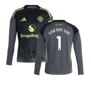 2025-2026 Man Utd Home Goalkeeper Shirt (Grey) - Kids (Van Der Sar 1)