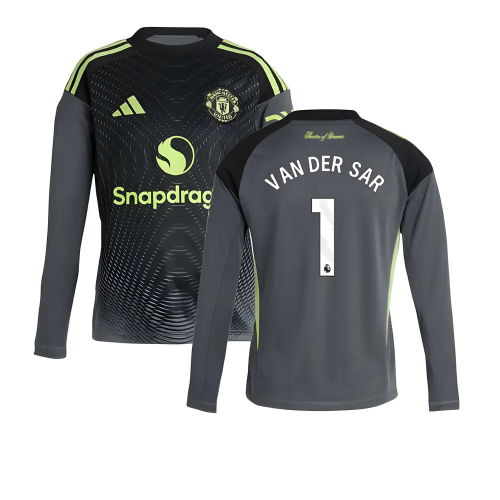 2025-2026 Man Utd Home Goalkeeper Shirt (Grey) - Kids (Van Der Sar 1)