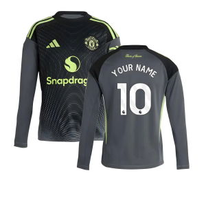 2025-2026 Man Utd Home Goalkeeper Shirt (Grey) - Kids