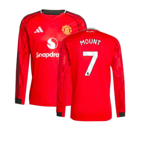 2025-2026 Man Utd Long Sleeve Home Shirt (Mount 7)