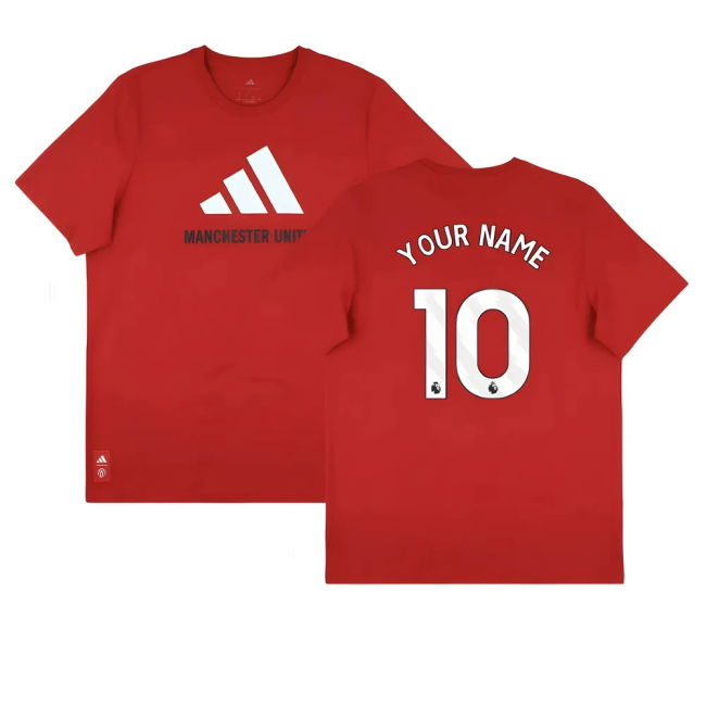 2025-2026 Man Utd Seasonal Graphic Tee (Red) (Your Name)