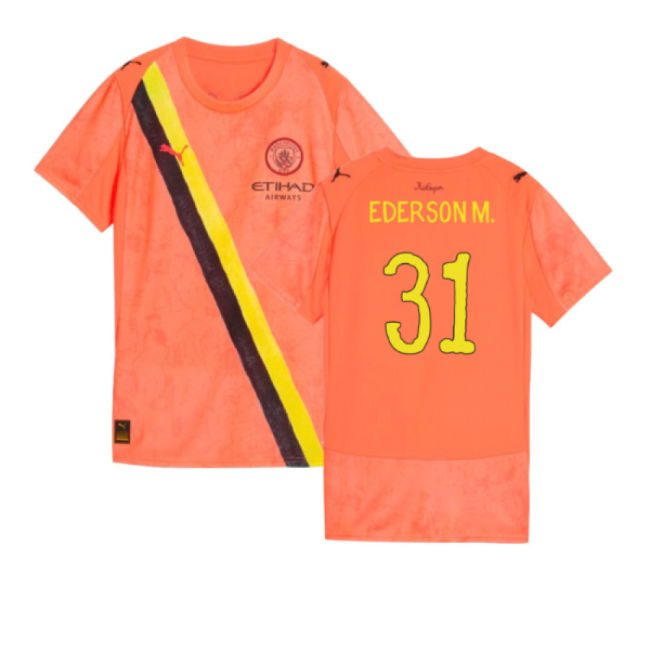 2025-2026 Manchester City CWC Goalkeeper Shirt (Neon Sun) - Womens (Ederson M. 31)