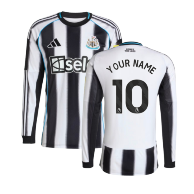 2025-2026 Newcastle Long Sleeve Home Shirt (Your Name)