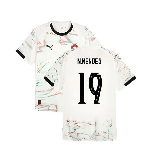 2025-2026 Portugal Away Authentic Jersey (N.Mendes 19)